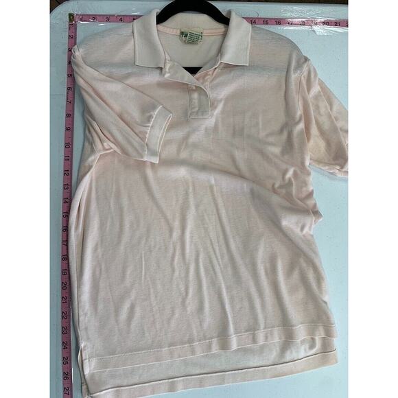 John Meyer Of Norwich Mens Light Pink Polo Shirt Short Sleeve Size M - Picture 4 of 4